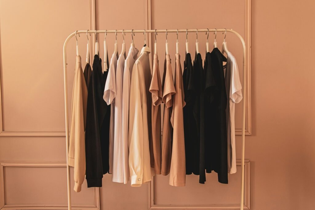 White and black long sleeve shirt